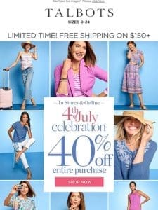 $39.50 linen + 40% off everything else