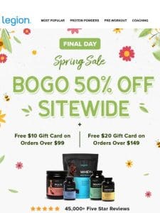 [4 HOURS LEFT] Spring sale ends tonight!