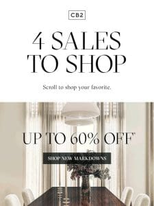 4 SALES TO SHOP