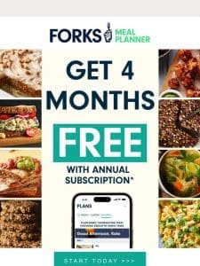 4 months of free meal planning