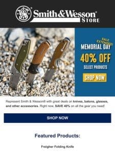 40% OFF Folding Knives and More!