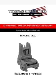 40% OFF??Magpul MBUS 3 Flip Up Sights