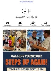 41 Years of Community Support: Gallery Furniture Steps Up Again!