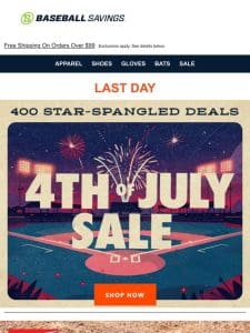 4th Of July Sale Ends Today!