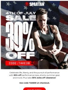4th of July Gear Sale   30% off