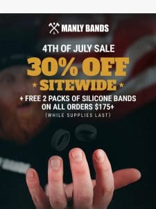 4th of July Sale: 30% Off Sitewide