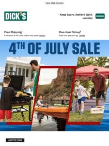 4th of July Sale @ DICK’S Sporting Goods — bring on the deals