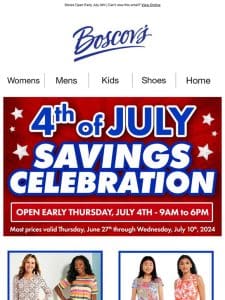 4th of July Savings Celebration!