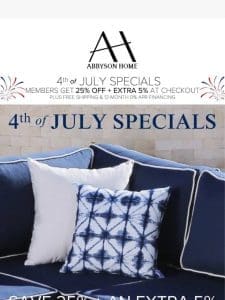 4th of July Specials Are Here!