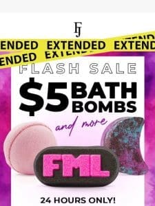 $5 Bath Bombs: Extended for You!
