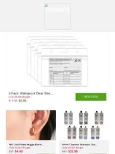 5-Pack: Waterproof Clear Sleeve CDC Vaccination Card Immunization Record Holder and More