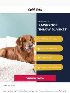 ? 5 features you will LOVE on our Giant Pawproof Throw Blankets…