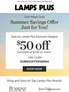 $50 Coupon Enclosed! Limited Time