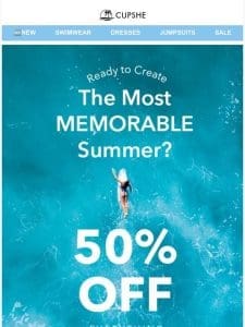 50% OFF EVERYTHING!