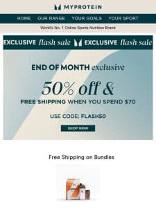 50% OFF & FREE SHIPPING