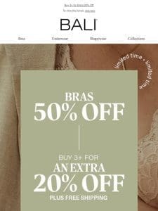 50% Off Bras is Here!