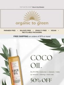 50% off Coco Oils!