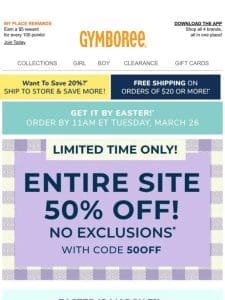 50% off the ENTIRE Site EXTENDED!