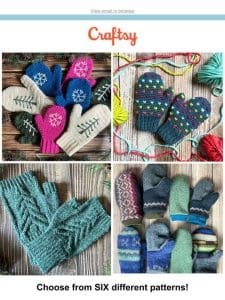 6 Free Christmas in July Mitten Patterns