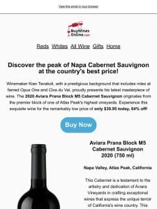 64% Off This Top-Notch Napa Cabernet Sauvignon!