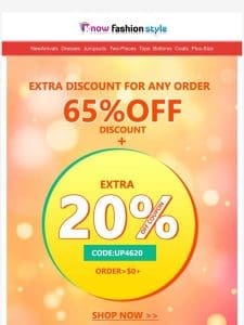 ?65% off + extra 20% off coupon just for you! ?