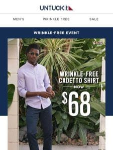 $68 Wrinkle-Free Cadetto Shirt: Ends Tonight!