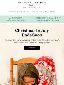 70% Off Christmas In July Sale Ends Soon!