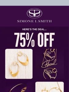 75% Off All SIS Outlet Jewelry!