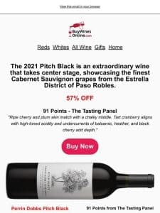 91-Pt. Paso Robles Cabernet For Only $17.95 is too Good to Pass Up!