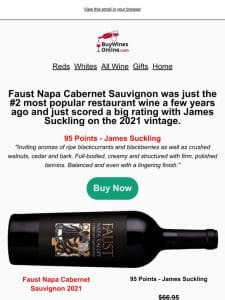 95pt James Suckling Napa Cabernet Sauvignon is 18% off!