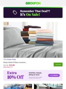 A Deal You Viewed is Now on Sale