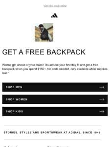 A free backpack， just for you