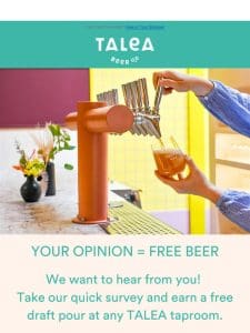 A free beer for your thoughts?