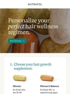 A personalized hair growth routine.