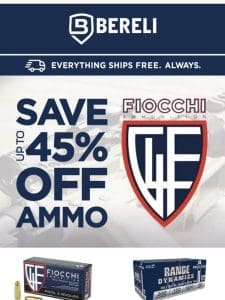 ACTION NEEDED: ? Fiocchi Ammo On Sale， Get It Now! ??