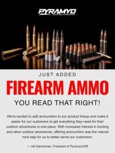 [ ALERT ] Firearm AMMO Just Added!