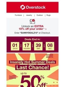 ? ALERT: Insanely Hot Summer Deals | Up to 50% Off – Ends Soon!