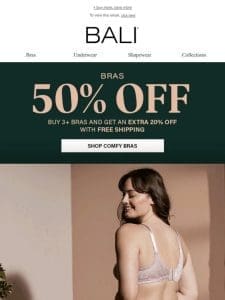 ALL Bras 50% Off!