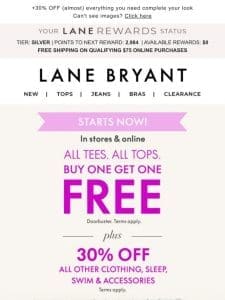 ALL TOPS BOGO FREE RIGHT NOW (and not for long!)