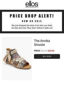 Act Fast! Now On SALE， The Annika Shootie You Loved