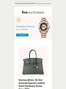 Activity Auctions | Snapshot of History