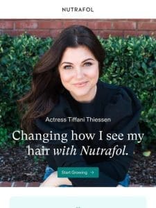 Actress Tiffani Thiessen on hair health.