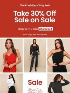 Additional… 30% OFF SALE ITEMS!