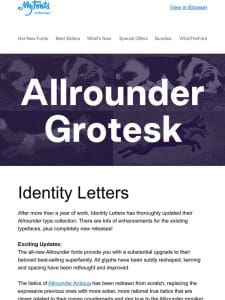 All New Allrounder Fonts