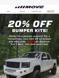 American Made Bumper Kits， 20% Off!