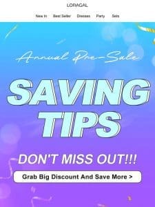 Anniversary Pre-Sale | Up to 70% off