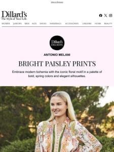 Antonio Melani: Bright Paisley Prints