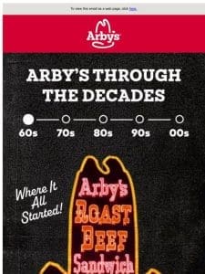 Arby’s Thru The Decades: The 60s ✌️