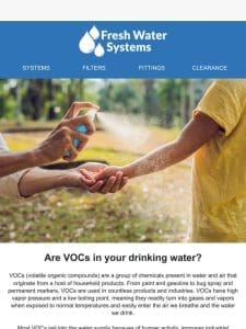Are VOCs in your drinking water?