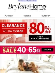 Attn: Clearance Steals Up to 80% Off